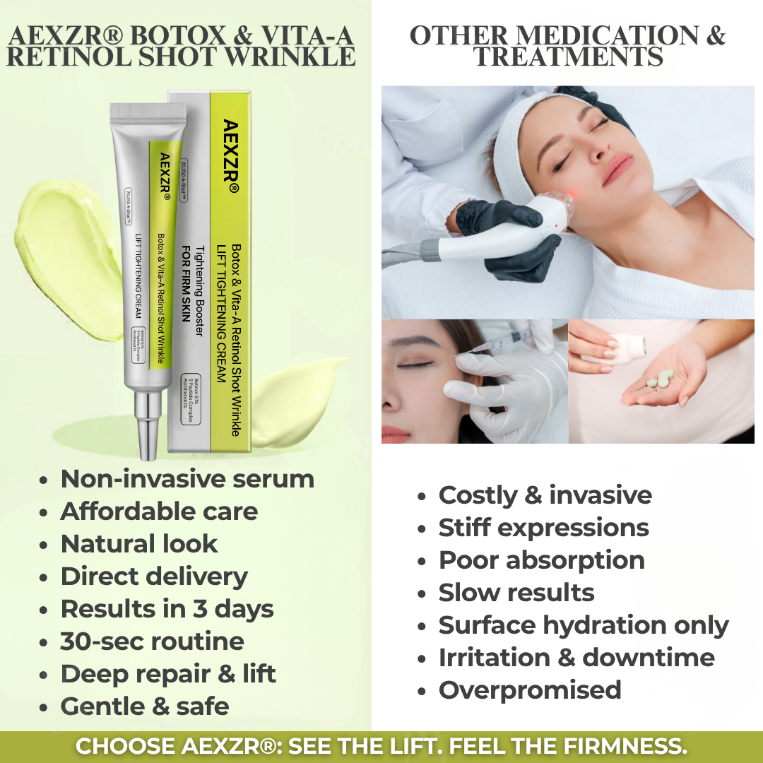 AEXZR® Botox & Vita-A Retinol Shot Wrinkle - Lift Tightening Cream ✨ The Micro-Infusion Revolution: Fills & Smooths Wrinkles at The Source for a 10-Year-Younger Look.
