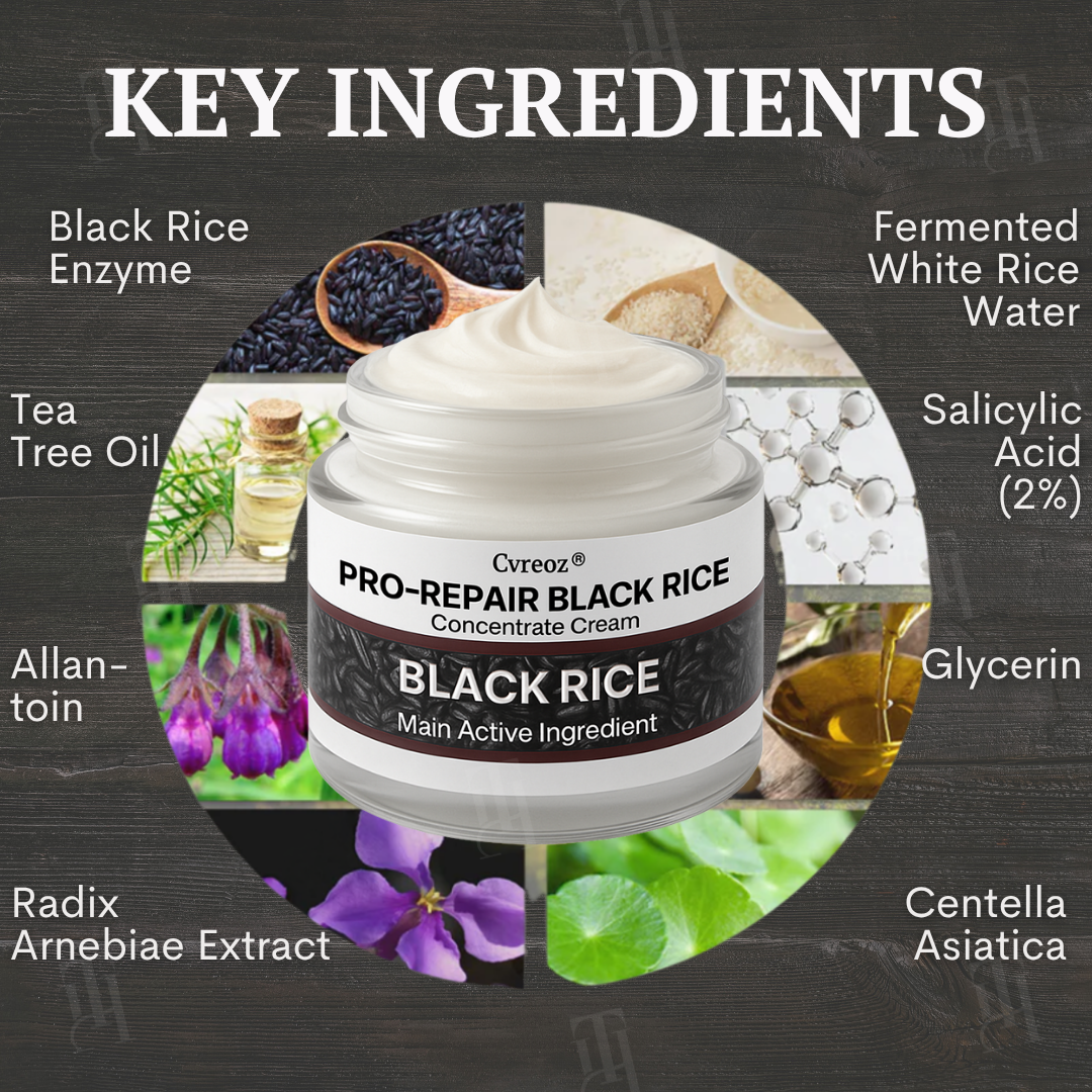 Cvreoz® Pro-Repair Black Rice Concentrate Cream🧑⚕️MRHA Certified(Removes warts and skin growths, improves keratin buildup and seborrheic dermatitis, follicular keratosis, skin cancer, and age spots)