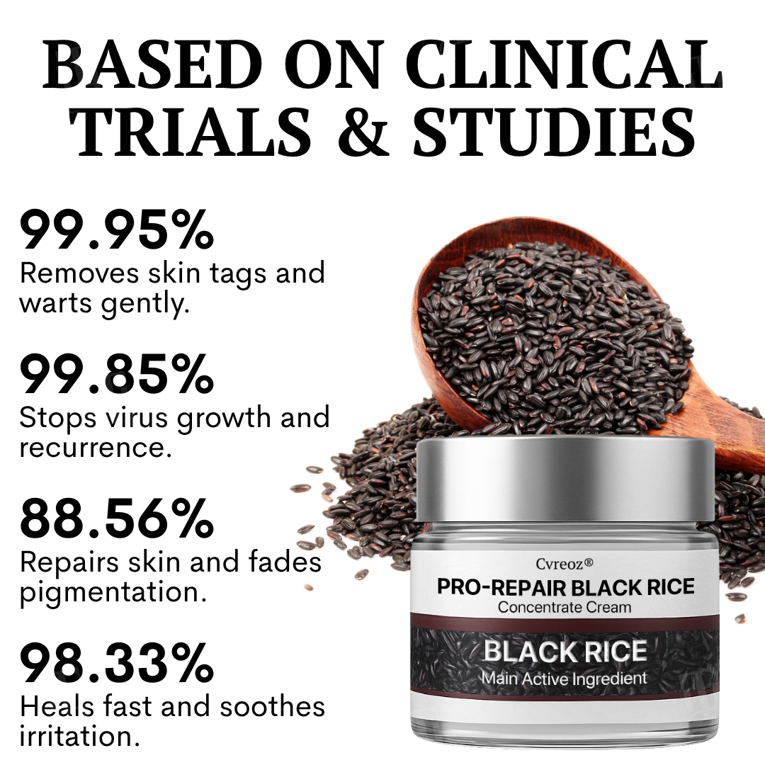 Cvreoz® Pro-Repair Black Rice Concentrate Cream🧑⚕️MRHA Certified(Removes warts and skin growths, improves keratin buildup and seborrheic dermatitis, follicular keratosis, skin cancer, and age spots)