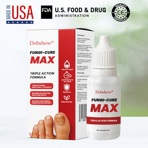 Dobshow® Fungi-Cure Max 🎯 Triple-Action Formula: Penetrates Deep to the Nail Root, Eradicates Fungus & Restores Healthy Growth