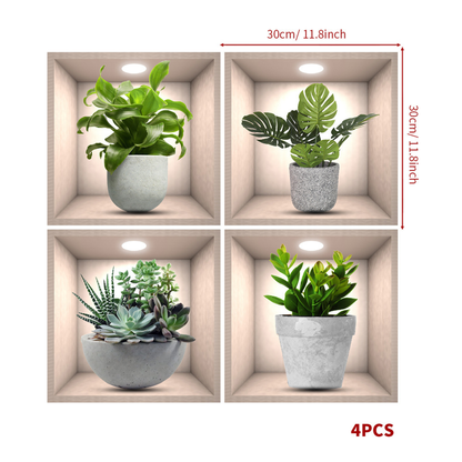 AEXZR® Self-Adhesive 3D Plant Wall Stickers🌿 Never-Wilt Greens That Transform Your Wall in Seconds
