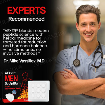 AEXZR® Men SculptBurn Nano Microneedle Patch