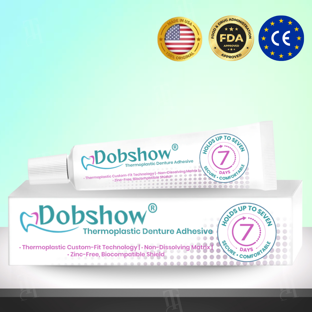 Dobshow® Thermoplastic Denture Adhesive 🔥 The 7-Day Hold Revolution: Heat-Activated Custom Fit That Eradicates Slippage & Daily Mess For Good.