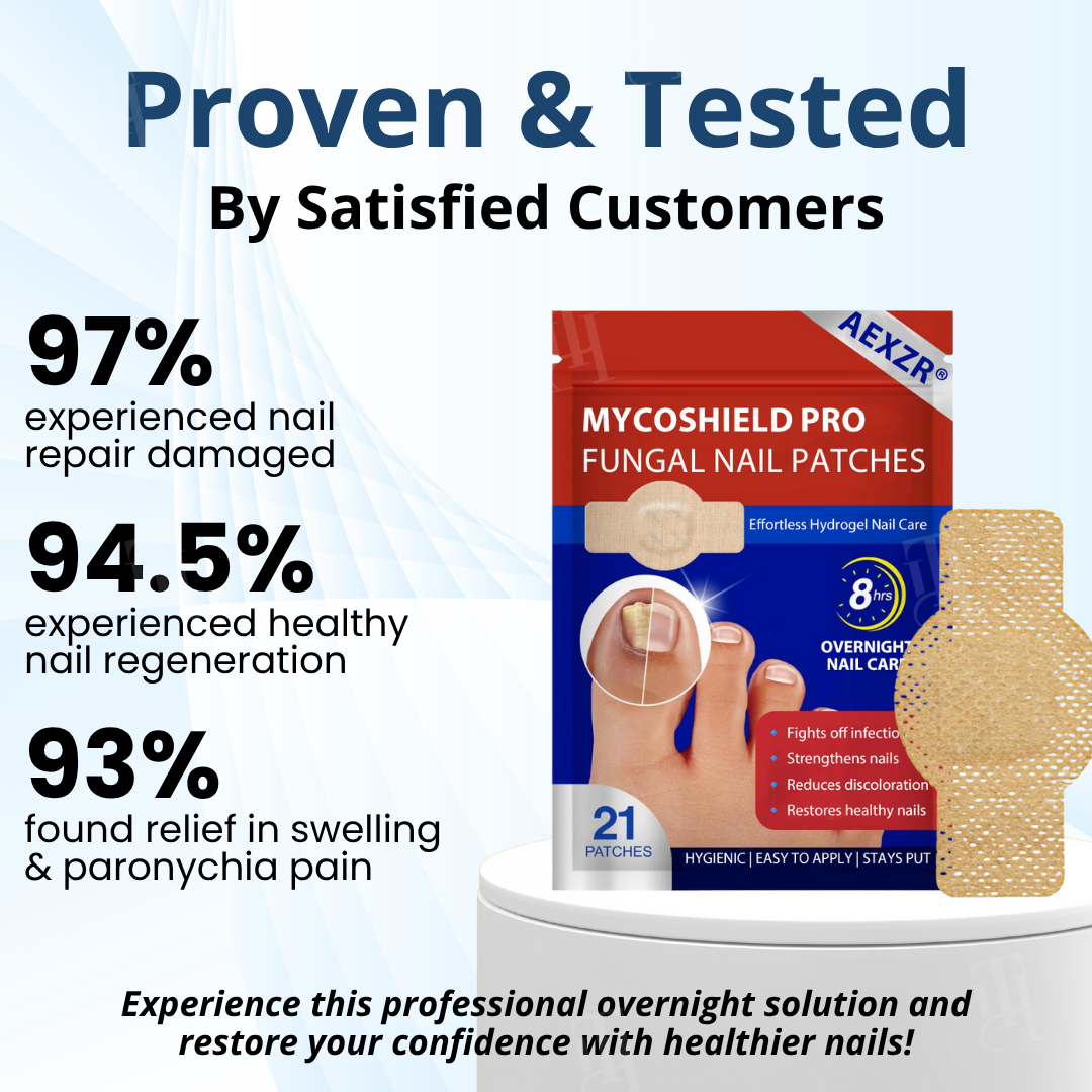 AEXZR® MycoShield Pro Fungal Nail Patches🧪 The Hydrogel Occlusion Breakthrough: Melts Through the Keratin Wall in 2 Nights for Deeper Repair.