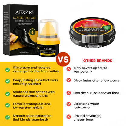 AEXZR® Leather Repair Cream Shoe Polish ✨ Revive in 5 Minutes: The Deep-Fusion Formula That Repairs Cracks & Restores Full-Grain Shine.