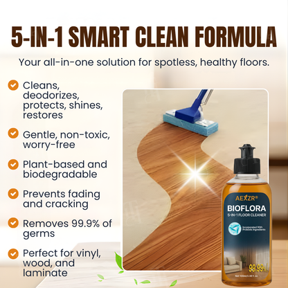 AEXZR® BioFlora 5-in-1 Floor Cleaner🛡️Dries in 10 Minutes. Protects Long After. 🛡️