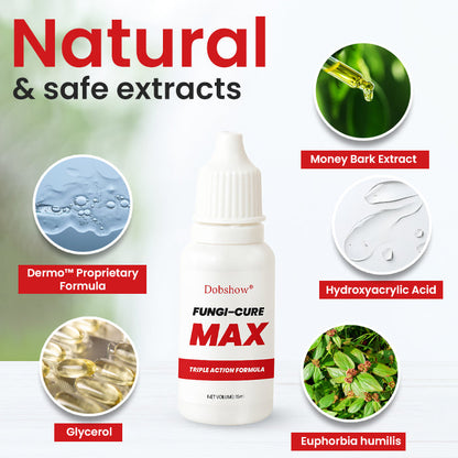Dobshow® Fungi-Cure Max 🎯 Triple-Action Formula: Penetrates Deep to the Nail Root, Eradicates Fungus & Restores Healthy Growth
