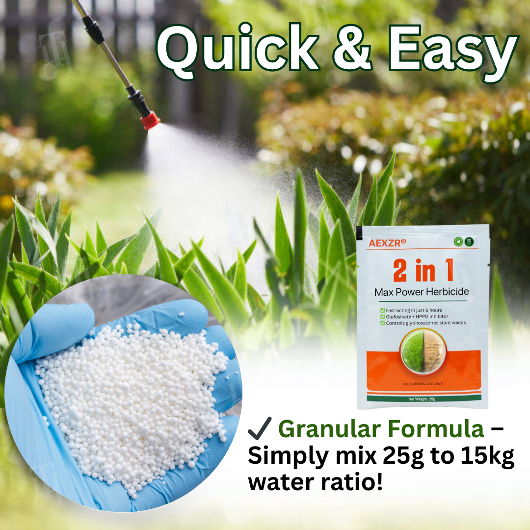 AEXZR® 2 in 1 Max Power Herbicide⚡The Dual-Action Powerhouse: Kills Weeds in 6 Hours, Defeats Glyphosate Resistance For Good.