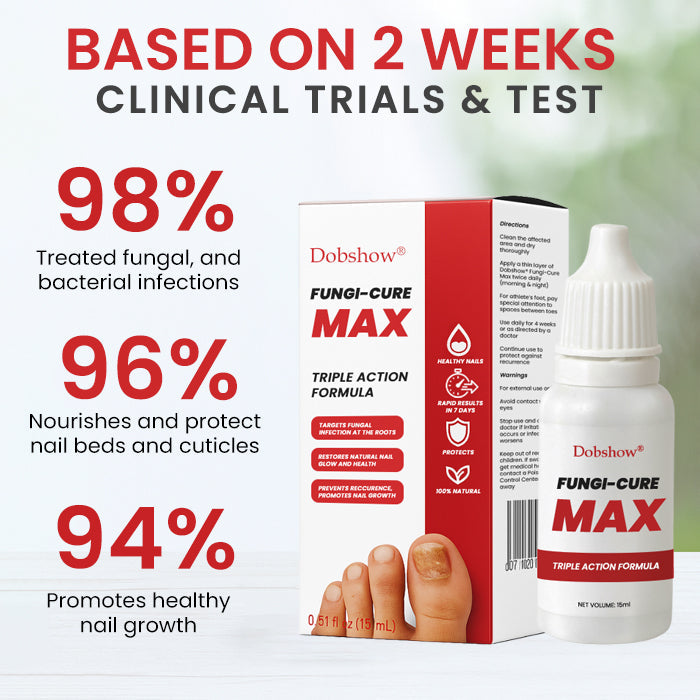 Dobshow® Fungi-Cure Max 🎯 Triple-Action Formula: Penetrates Deep to the Nail Root, Eradicates Fungus & Restores Healthy Growth