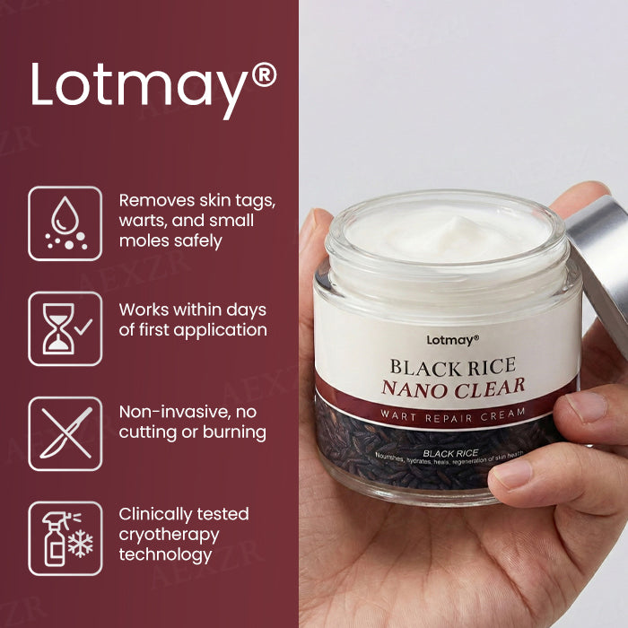 Lotmay® BlackRice Nano Clear Wart Repair Cream 🧬 The Deep-Rooted Solution: Erases Skin Growths from the Source, No Pain, No Scars.