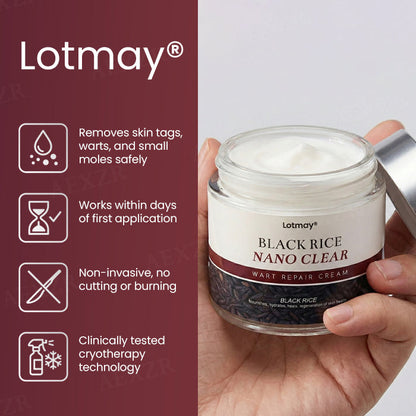 Lotmay® BlackRice Nano Clear Wart Repair Cream 🧬 The Deep-Rooted Solution: Erases Skin Growths from the Source, No Pain, No Scars.