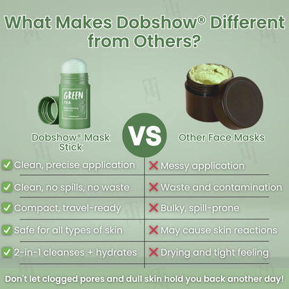 Dobshow® Green Tea Deep Cleansing Mask Stick✨ Your Pore-Perfecting Powerhouse