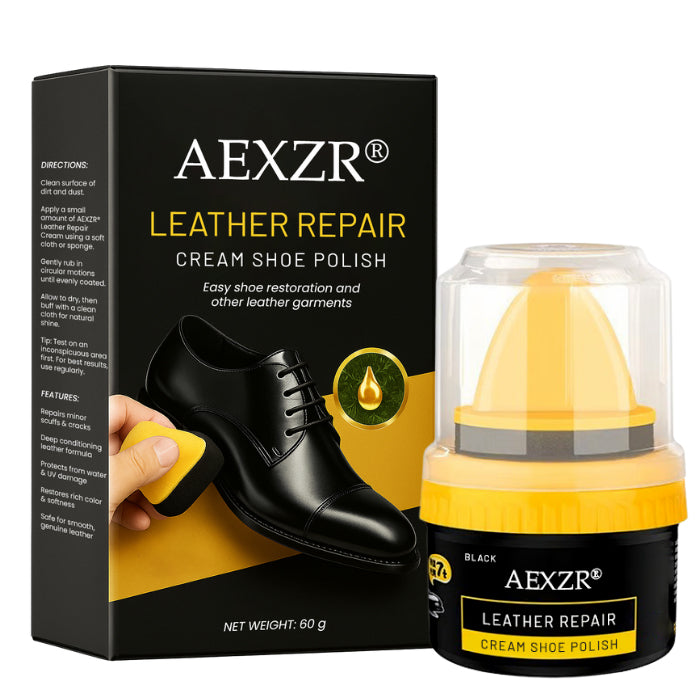AEXZR® Leather Repair Cream Shoe Polish ✨ Revive in 5 Minutes: The Deep-Fusion Formula That Repairs Cracks & Restores Full-Grain Shine.