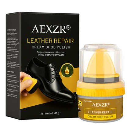 AEXZR® Leather Repair Cream Shoe Polish ✨ Revive in 5 Minutes: The Deep-Fusion Formula That Repairs Cracks & Restores Full-Grain Shine.