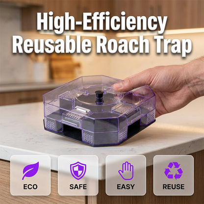 🔥Reusable Effective Roach Trap, Non-Toxic Sticky Cockroach Catcher for Kitchen Home Indoor Pest Control