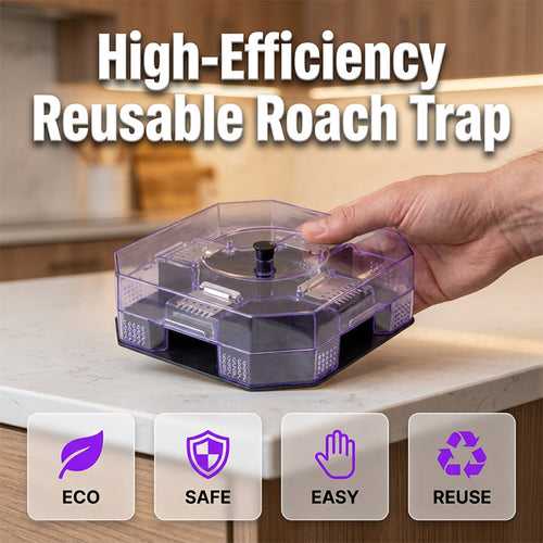 🔥Reusable Effective Roach Trap, Non-Toxic Sticky Cockroach Catcher for Kitchen Home Indoor Pest Control